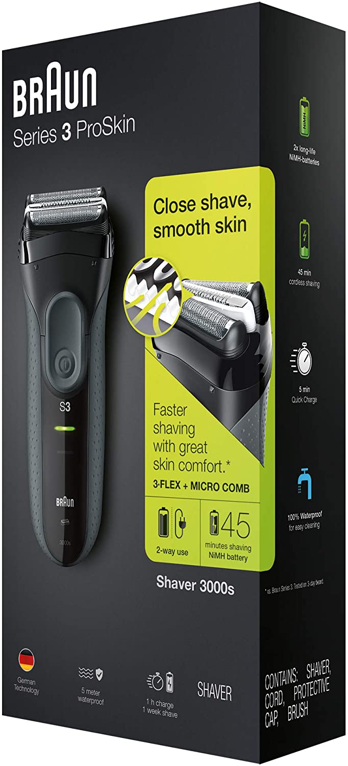 Braun 300s Series 3 Rechargeable Electric Shaver