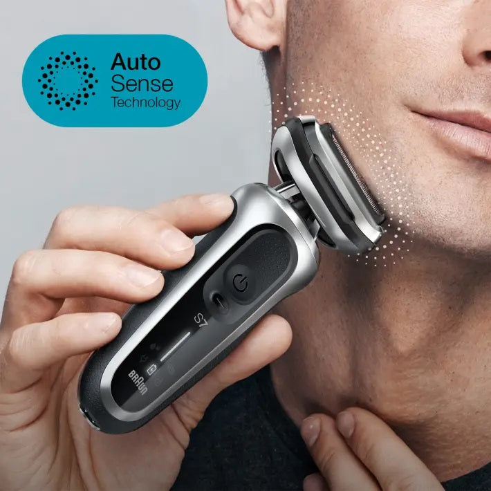 Braun Series 7 71-S7500cc Wet & Dry shaver with SmartCare center and 1 attachment, silver