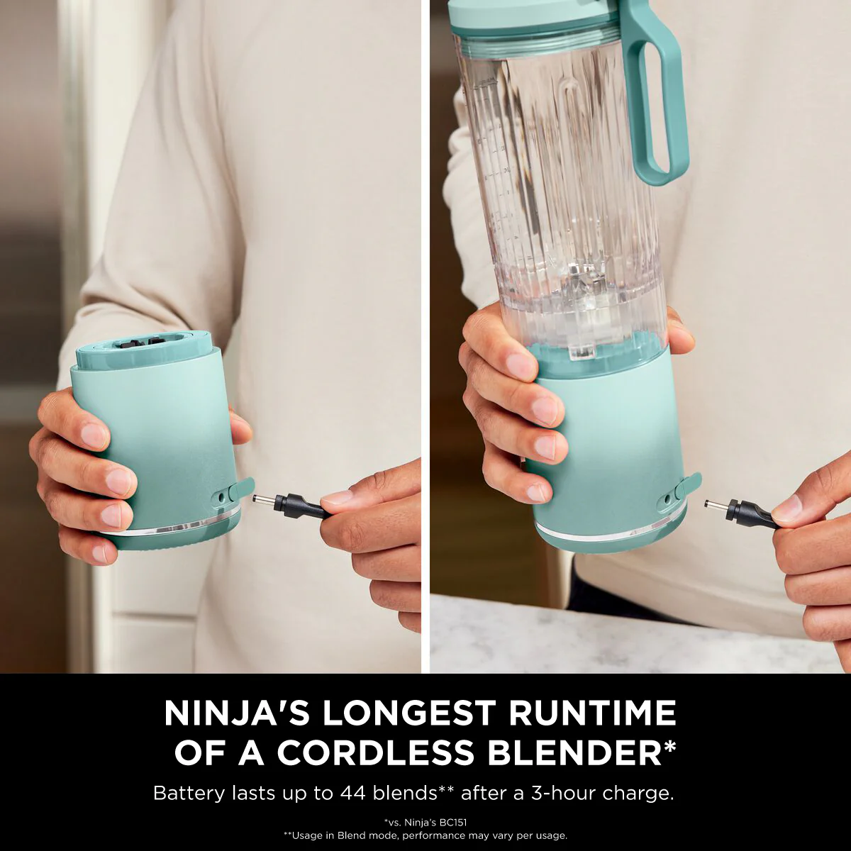 Ninja BC251SM | BC251 Blast Max Portable Blender, 650ml, Rechargeable, Crushes Ice, lightweight, BPA Free