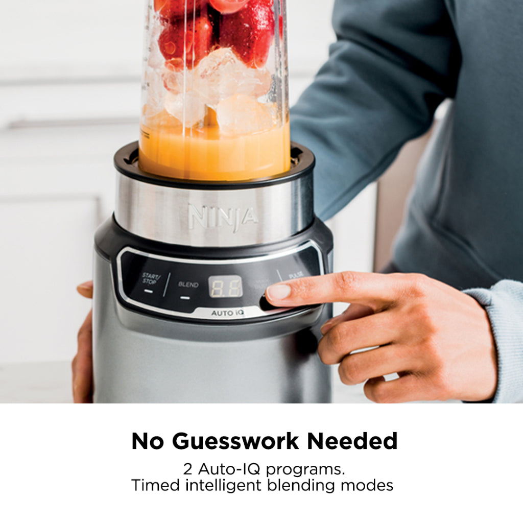 Ninja BN500 Nutri Blender Pro, Auto-iQ & Pro Extractor Blade , 3 On the Go cups, 1000W motor Crush Ice, Smoothie maker