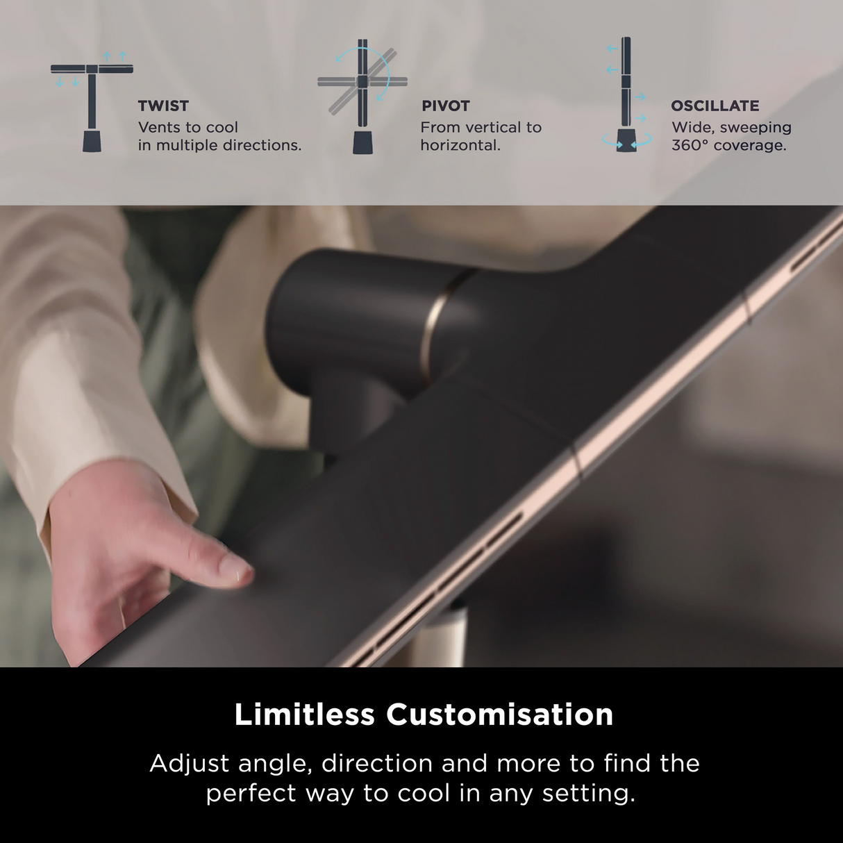 Shark TurboBlade™ TF200 | TF200SM Ultra-Customizable Bladeless DC Tower Fan - 2 Colors available