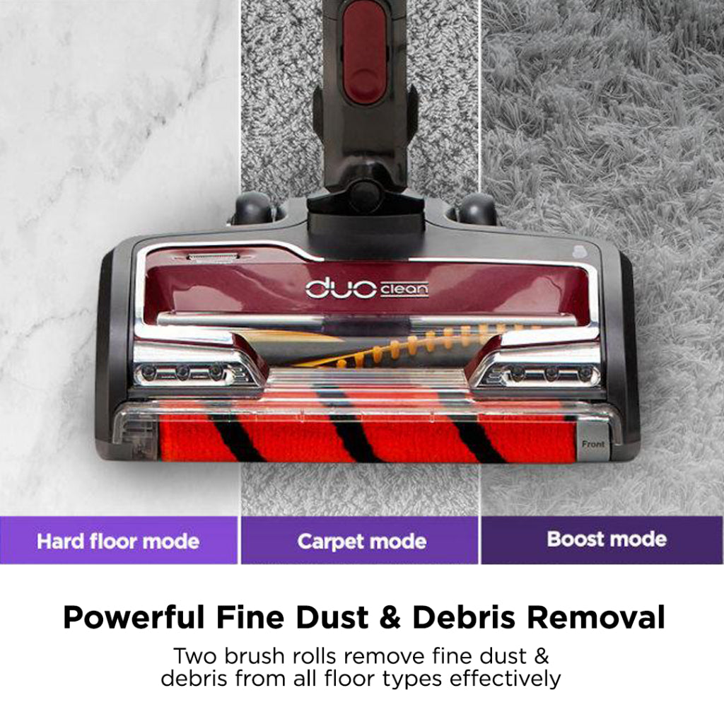 Shark IZ202 Cordless Stick Vacuum Cleaner with Anti Hair Wrap, Up To 40 mins run-time, Self cleaning brush, LED lights