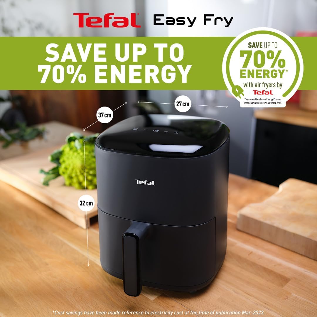Tefal EY2458 Easy Fry Max Digital Air Fryer 5L - 10 programs, non-stick dishwasher safe basket, 70% Energy Saving
