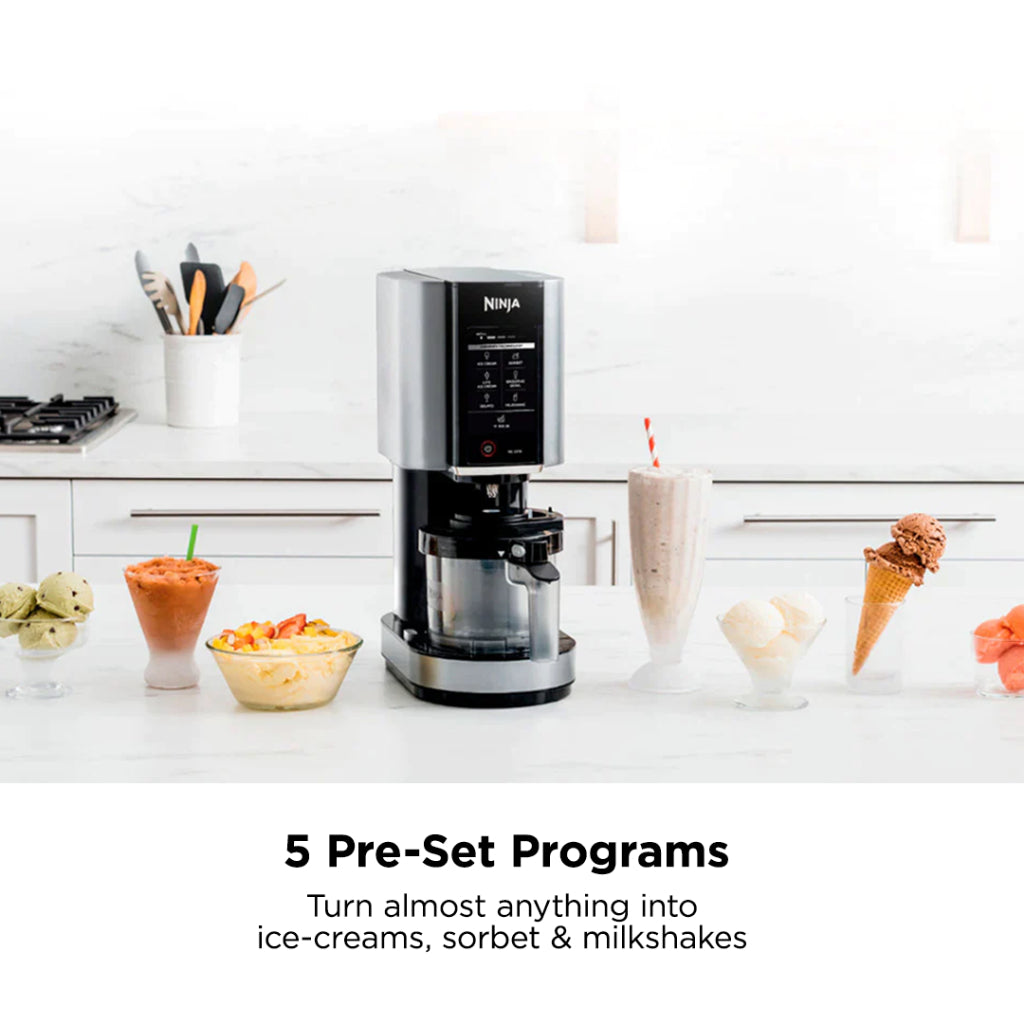 Ninja NC300 CREAMi Ice Cream & Dessert Maker, 3 Tubs, 7 Programs: Gelato, Sorbet, Smoothie Bowl, Milkshakes & more