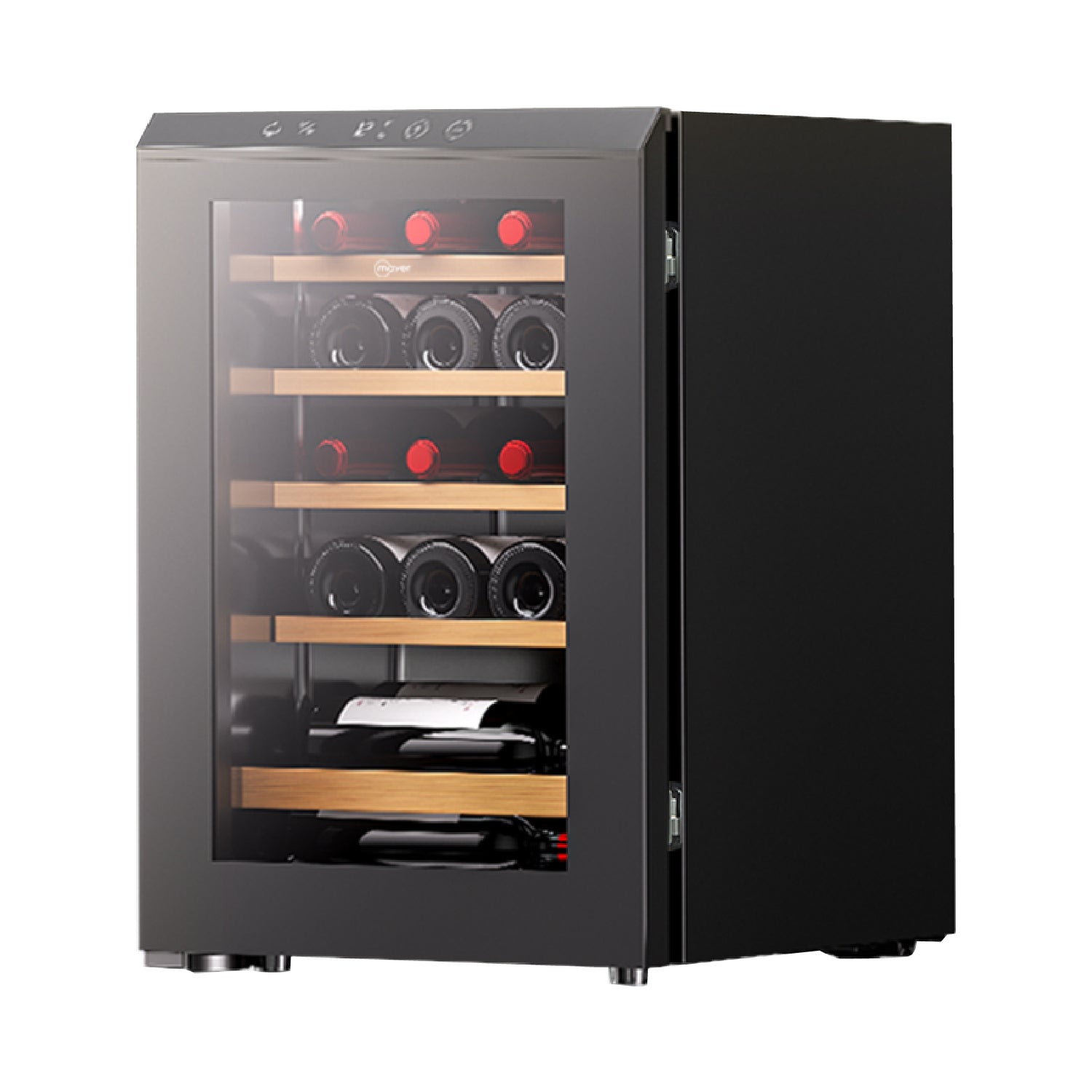 Mayer MMWC20BCS Wine Chiller Triple Glass with Anti-UV 20 Bottles