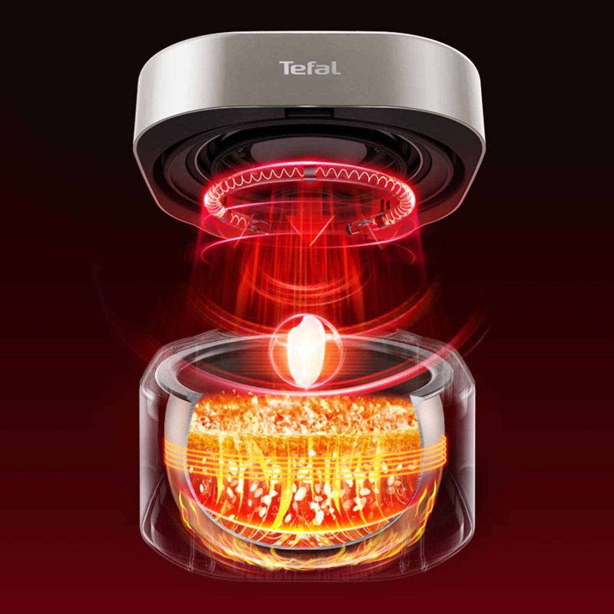Tefal RK887 Mini Far Infrared Induction Heater Rice Cooker- 1L Capacity, 12 Cooking Modes, 2mm Non-Stick Pot