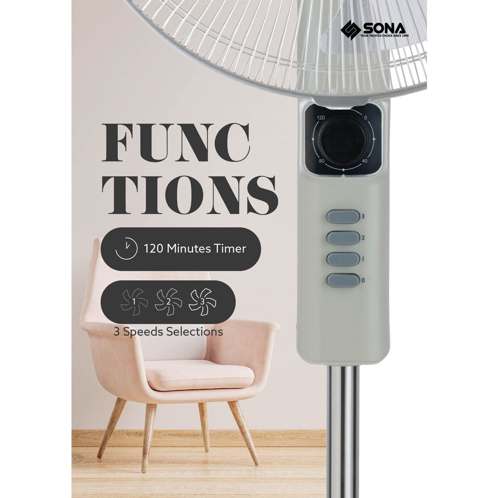 Sona SFS 1602T Stand Fan 16 Inch