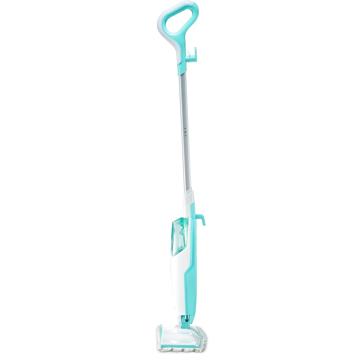 Shark S1000 Steam Mop 375ml, Floor cleaning mop with 2 Dirt Grip Pads, Lightweight, Safe for all Sealed Hard Floors like Tile, Hardwood, Stone, Laminate, Vinyl & More, Machine Washable Pads, Removable Water Tank, White/Seafoam