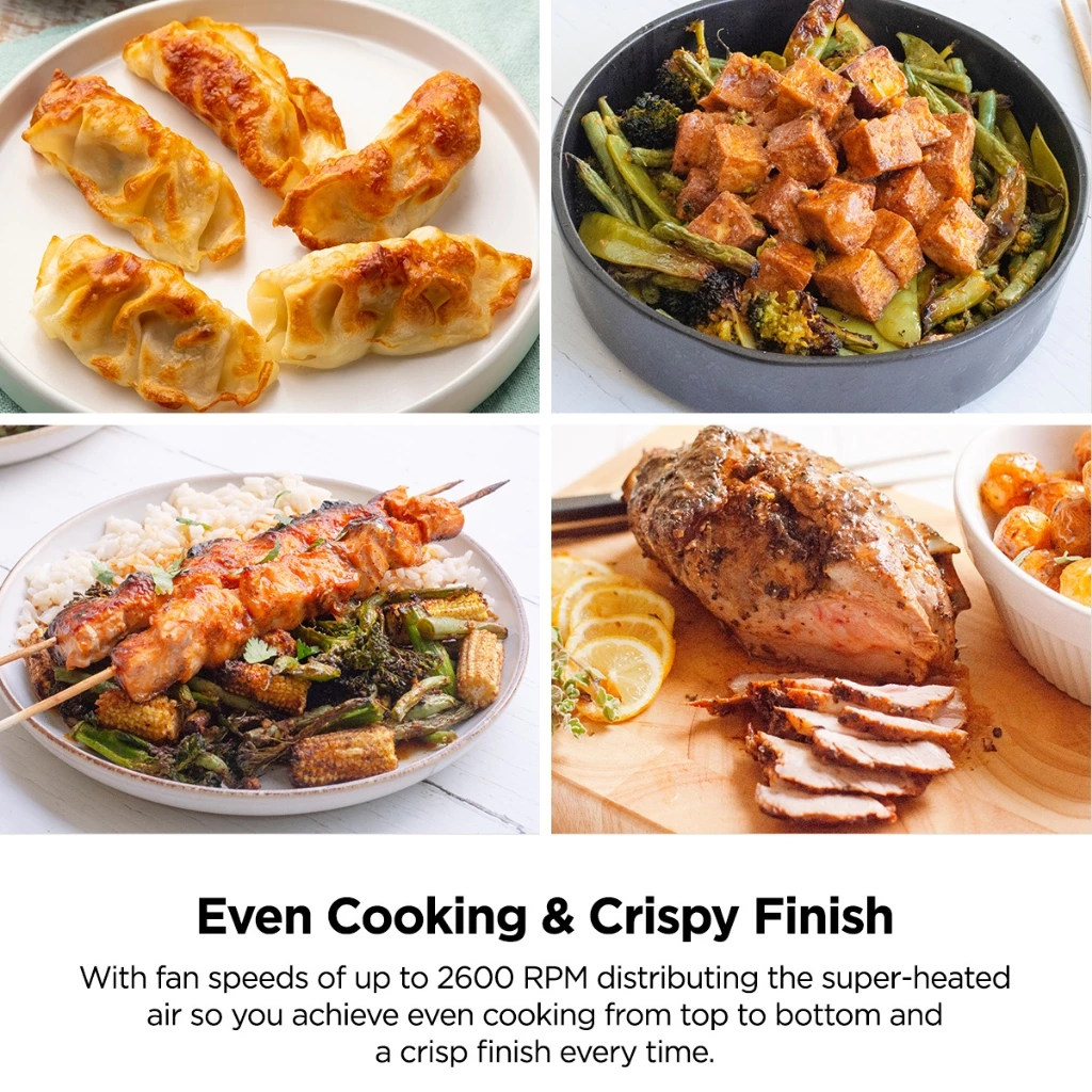 Ninja AF141 Air Fryer Pro 4.7L, AIRCRISP Technology, 4 programmable settings, Air Fry, Roast, Re-heat, Dehydrate
