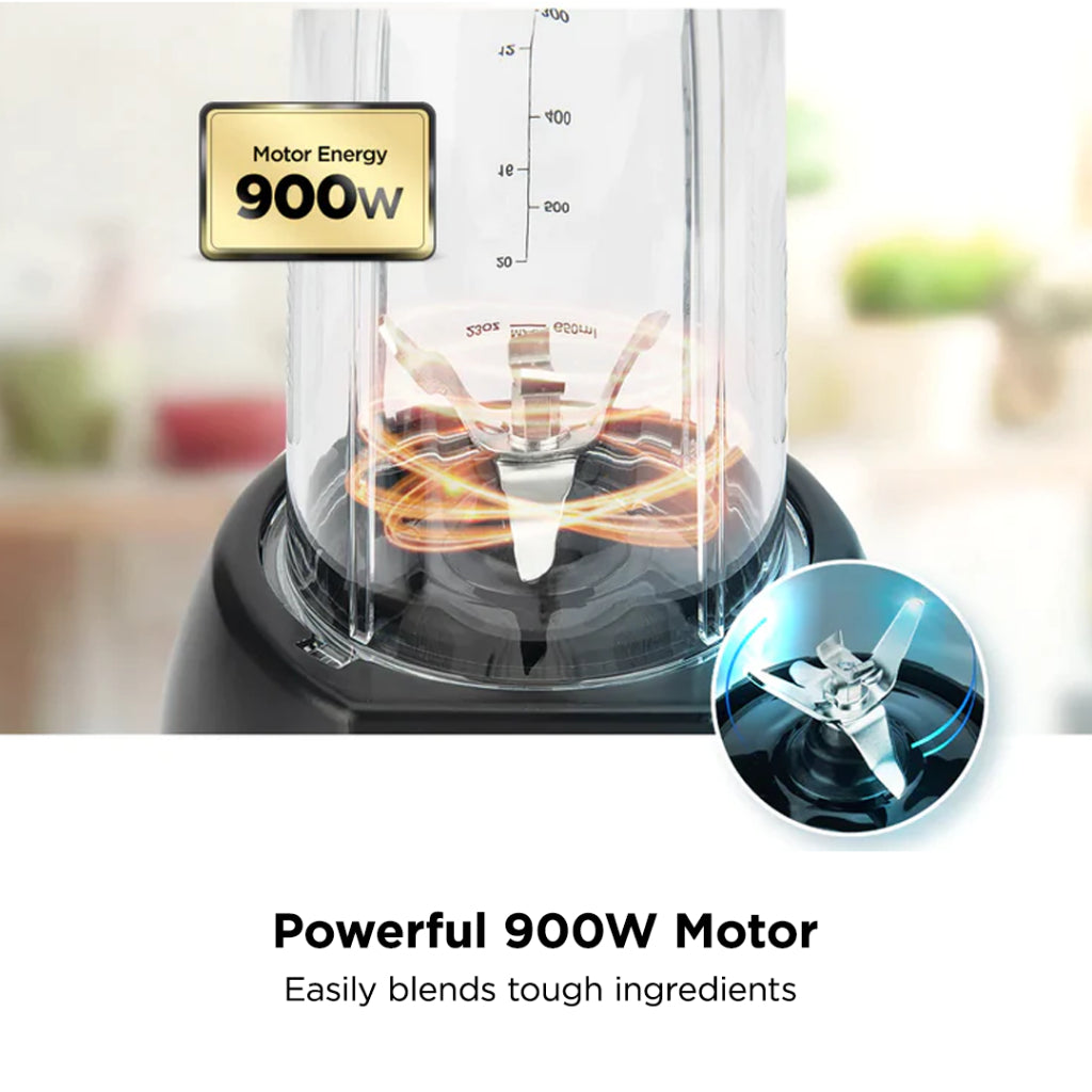 Ninja BL450 Personal Blender,Pro-Extractor Blades,2 On the Go Cups,500ml & 600ml,BPA Free,Recipe Book & powerful 900W