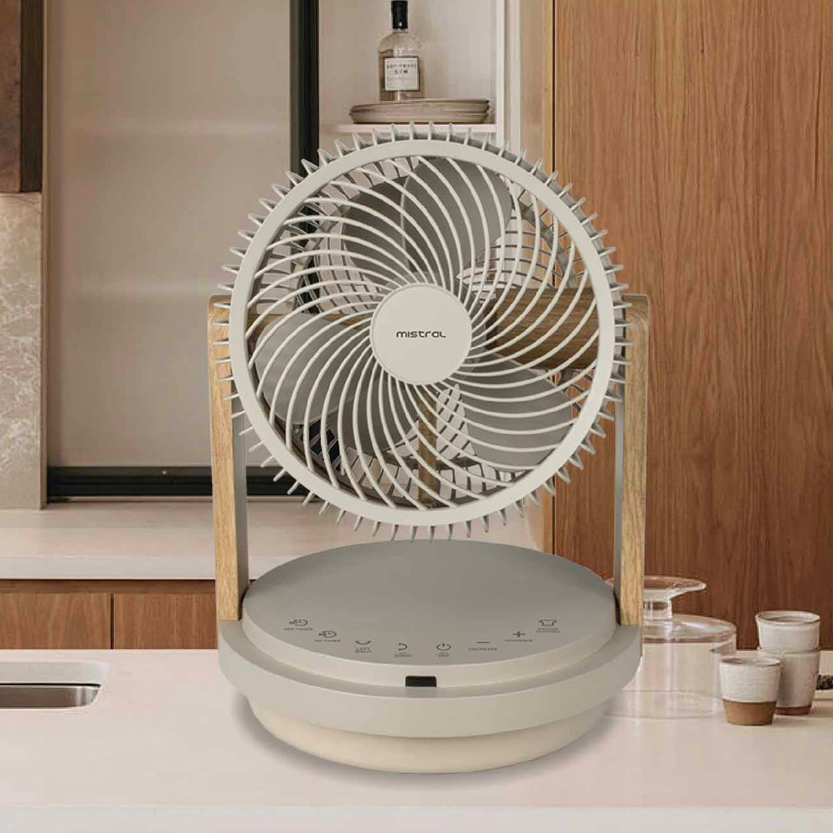 Mistral MHV812R2-G Double Blade DC High Velocity Fan with Remote 8 Inch