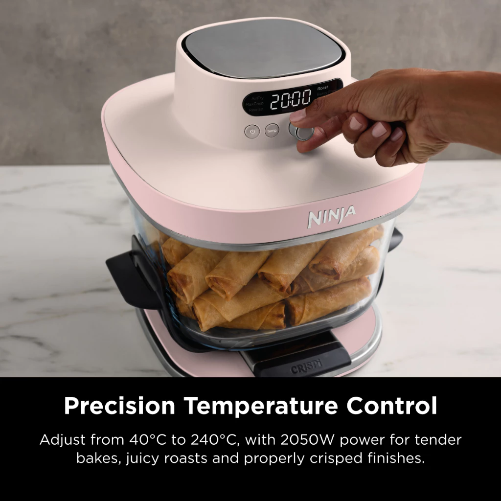 FREE XSKSFNMEDSM 2.3L Container WORTH $49.99 - Ninja AS101SM Crispi Pro 6-in-1 Countertop Glass Air Fryer - 4 Colors are Available
