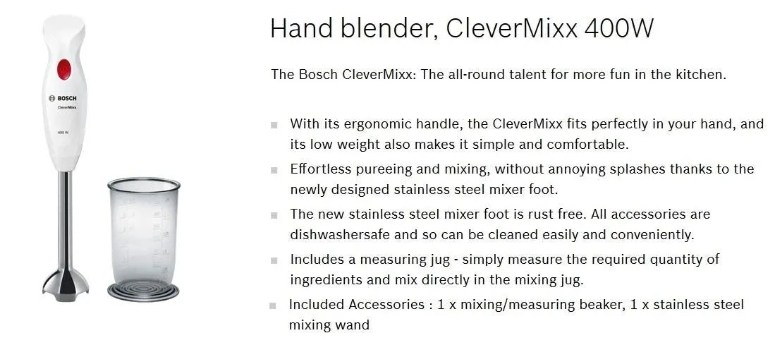 Bosch MSM24100 CleverMixx Hand blender