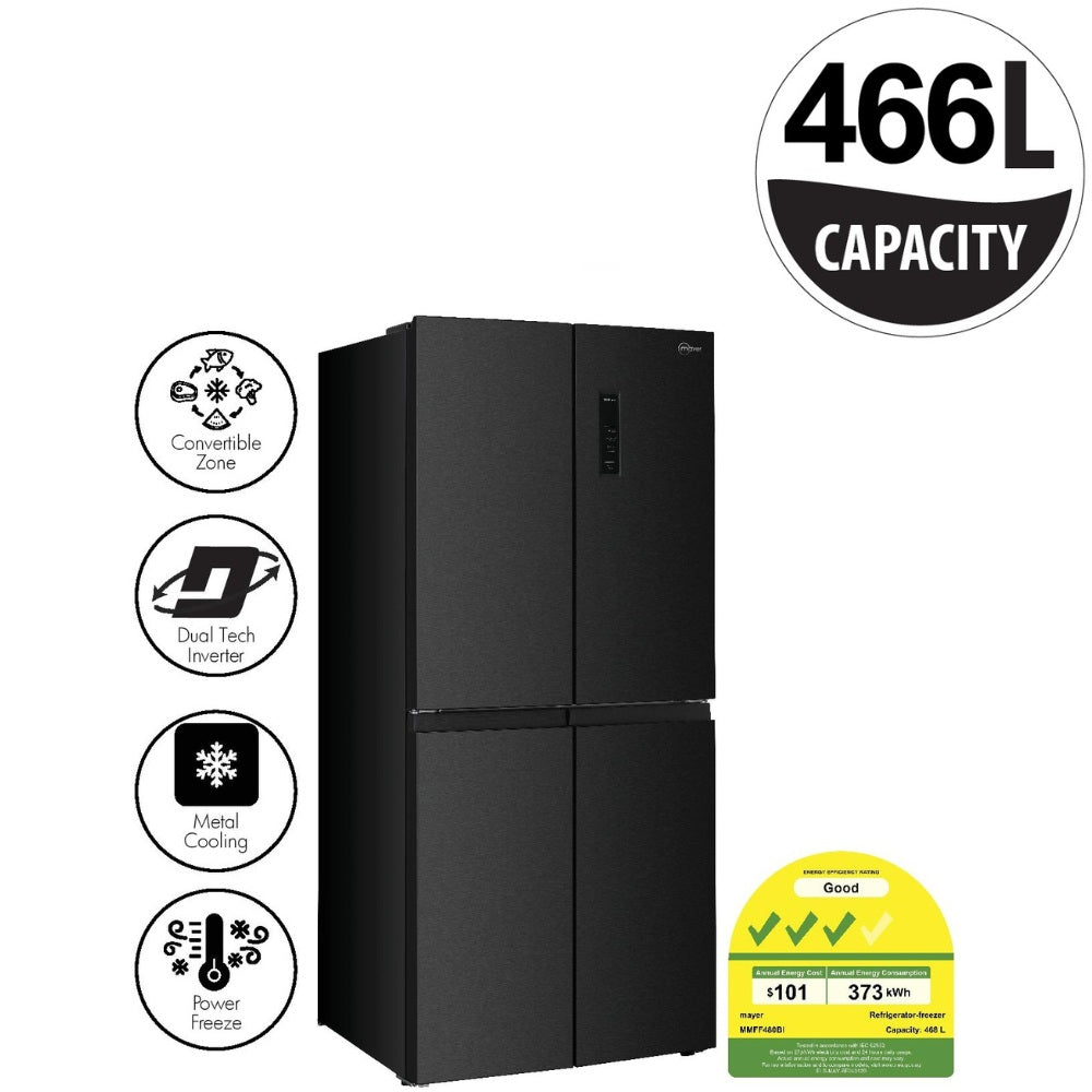 Mayer MMFF480BI Multi-Door Refrigerator 466L
