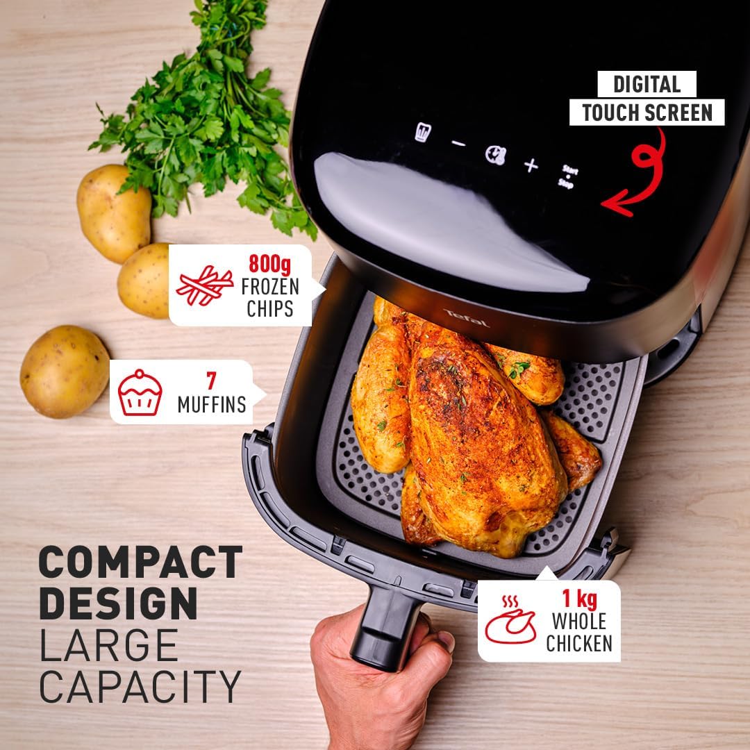 Tefal EY2458 Easy Fry Max Digital Air Fryer 5L - 10 programs, non-stick dishwasher safe basket, 70% Energy Saving