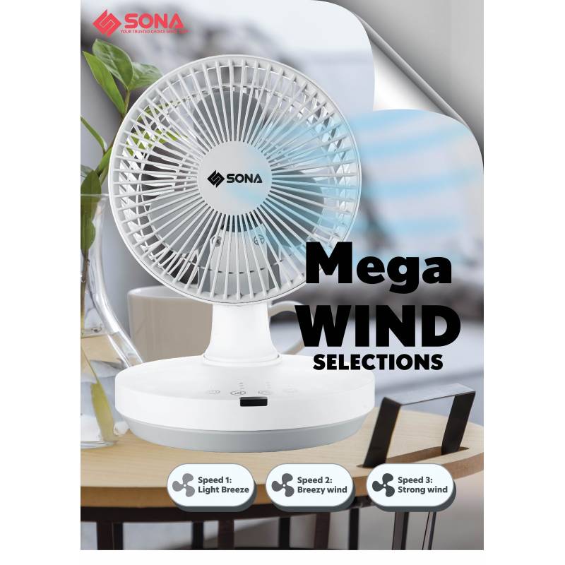Sona STC 1322 Remote High Velocity Fan 6 Inch