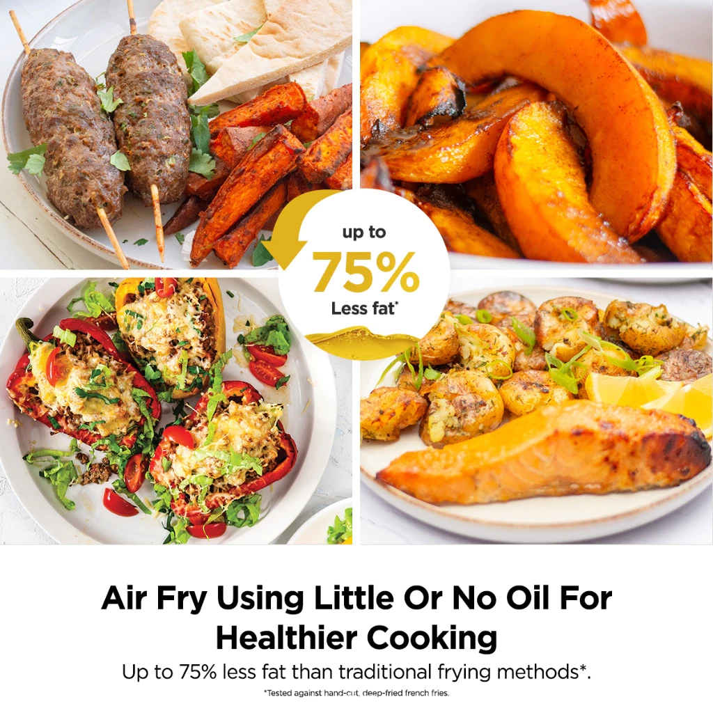 Ninja AF141 Air Fryer Pro 4.7L, AIRCRISP Technology, 4 programmable settings, Air Fry, Roast, Re-heat, Dehydrate