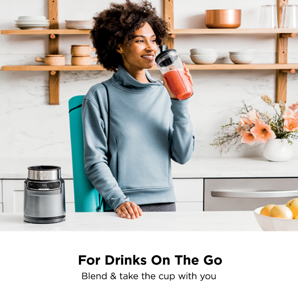 Ninja BN500 Nutri Blender Pro, Auto-iQ & Pro Extractor Blade , 3 On the Go cups, 1000W motor Crush Ice, Smoothie maker