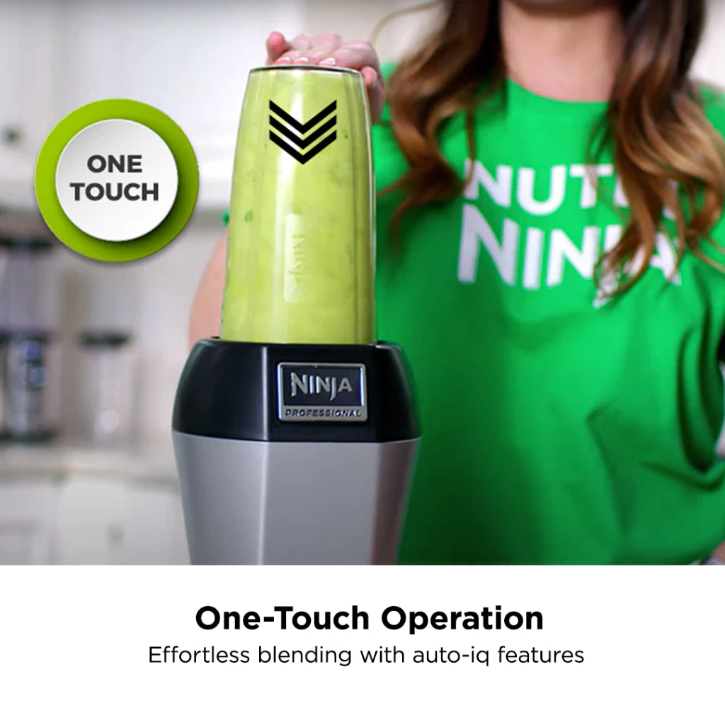 Ninja BL450 Personal Blender,Pro-Extractor Blades,2 On the Go Cups,500ml & 600ml,BPA Free,Recipe Book & powerful 900W