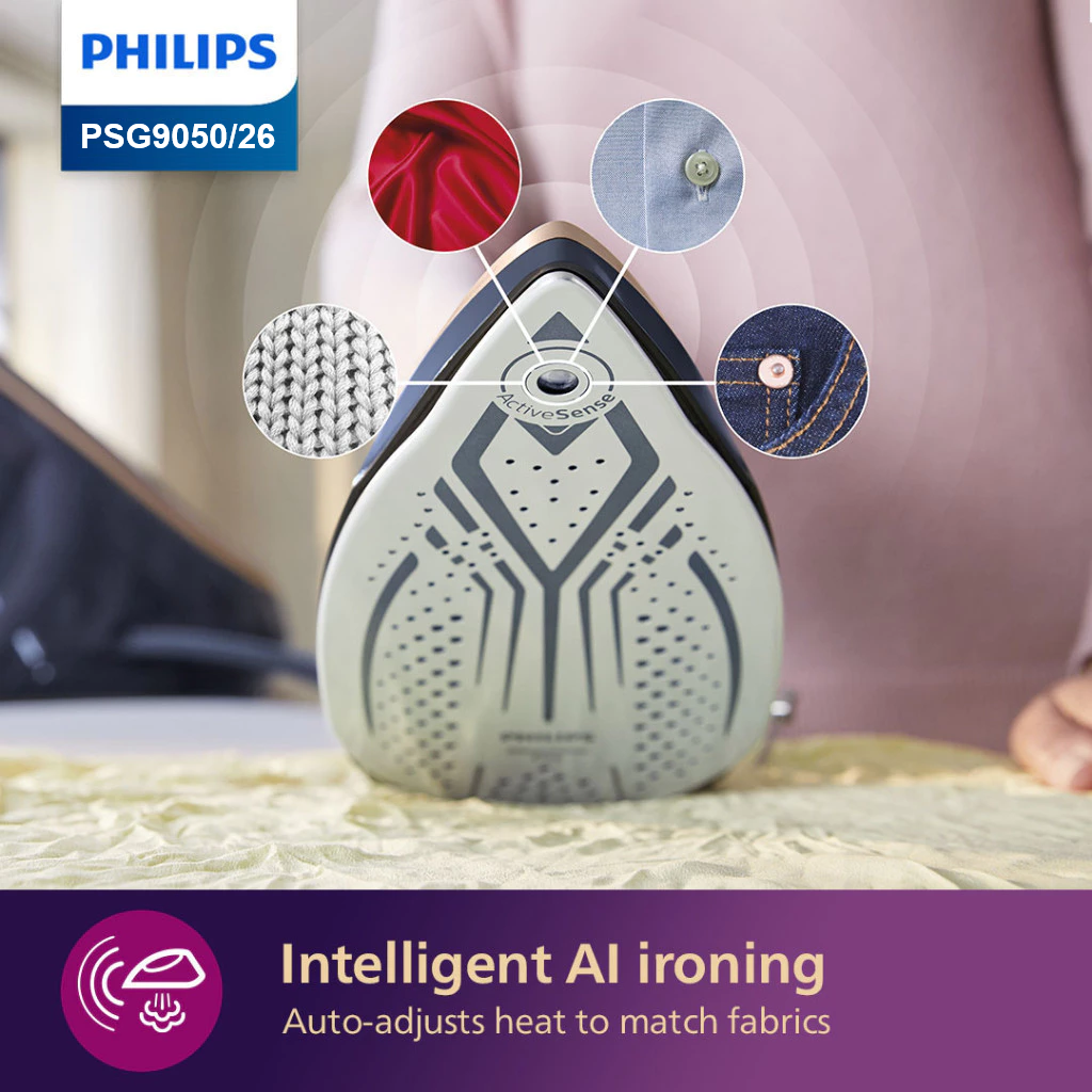 FREE Ironing Board + Philips PSG9050/26 | PSG9050 Steam Generator Iron (Perfectcare) 9000 Series 1.8L - Fabric Sensing Tech, No burns guaranteed