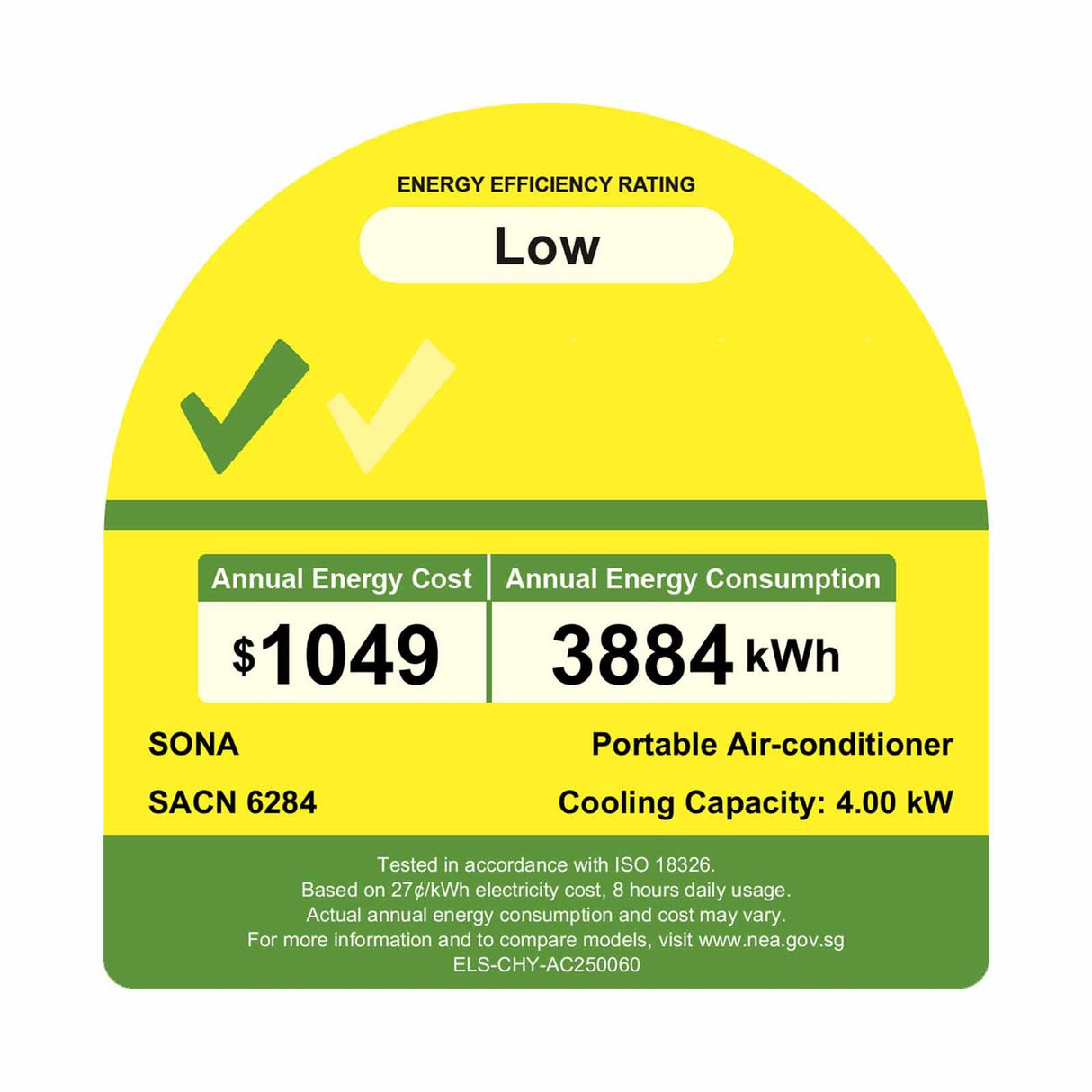 Sona SACN 6284 | SACN6284 Remote Portable Air Conditioner 14k BTU
