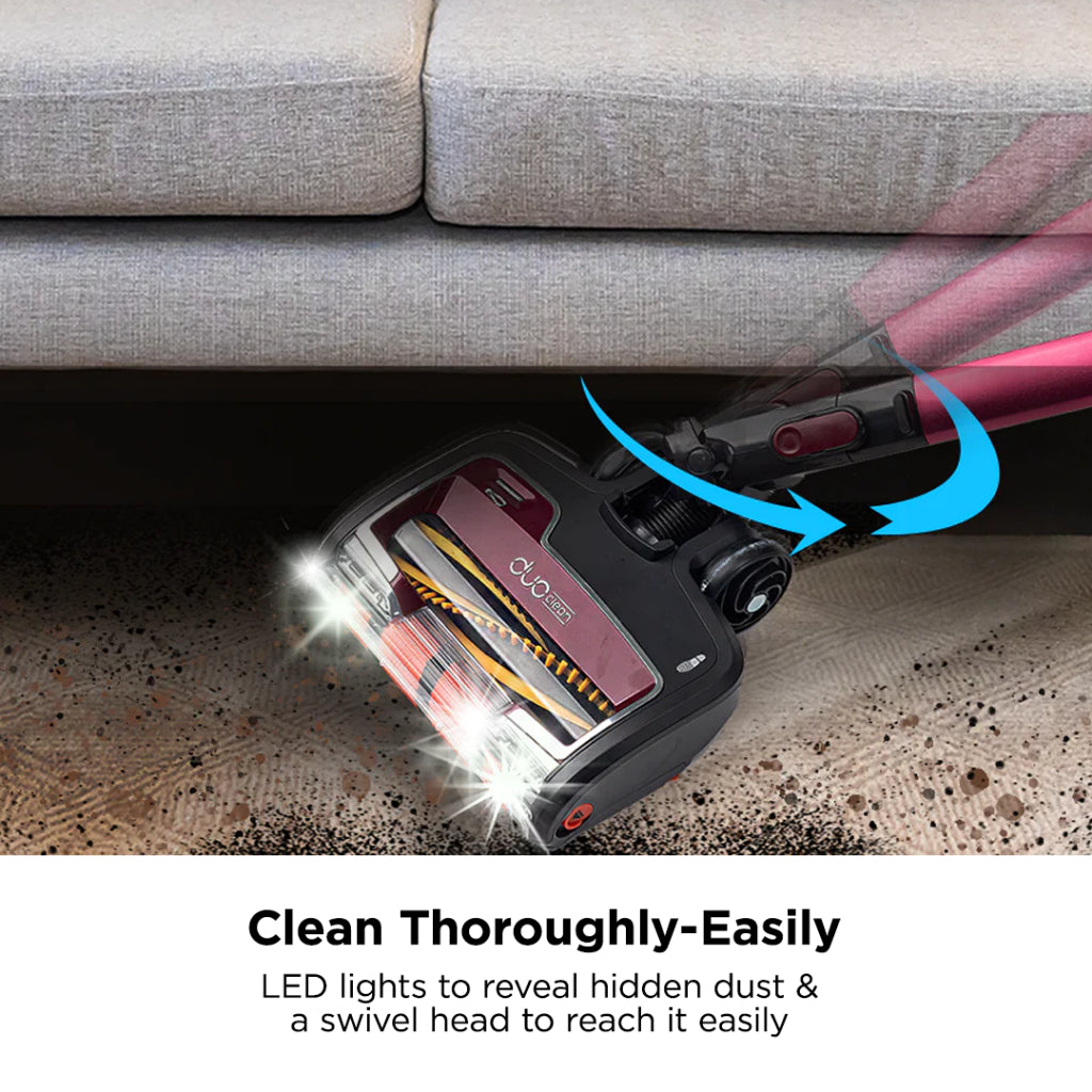 Shark IZ202 Cordless Stick Vacuum Cleaner with Anti Hair Wrap, Up To 40 mins run-time, Self cleaning brush, LED lights