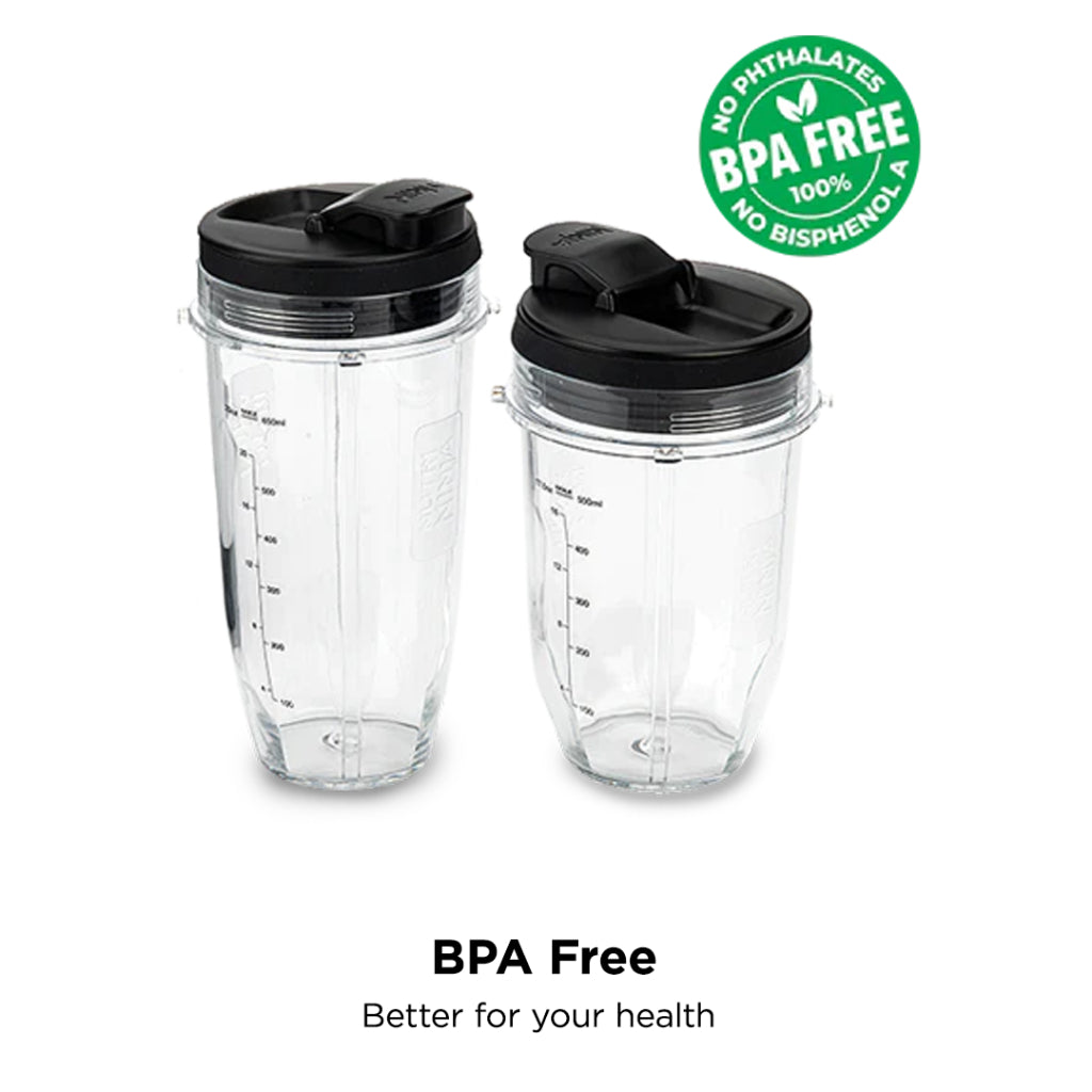 Ninja BL450 Personal Blender,Pro-Extractor Blades,2 On the Go Cups,500ml & 600ml,BPA Free,Recipe Book & powerful 900W