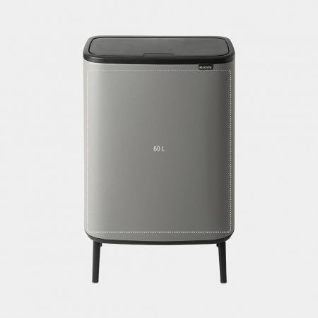 Brabantia BBT 130281 Bo Touch Bin Hi with 1 Inner Bucket, 60 Litres - Mineral Concrete Grey