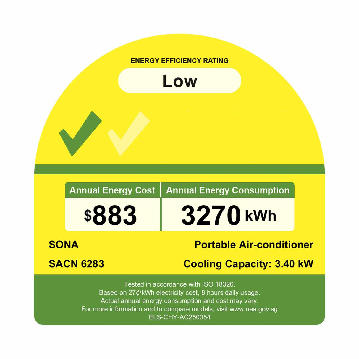 Sona SACN 6283 | SACN6283 Remote Portable Air Conditioner 12k BTU