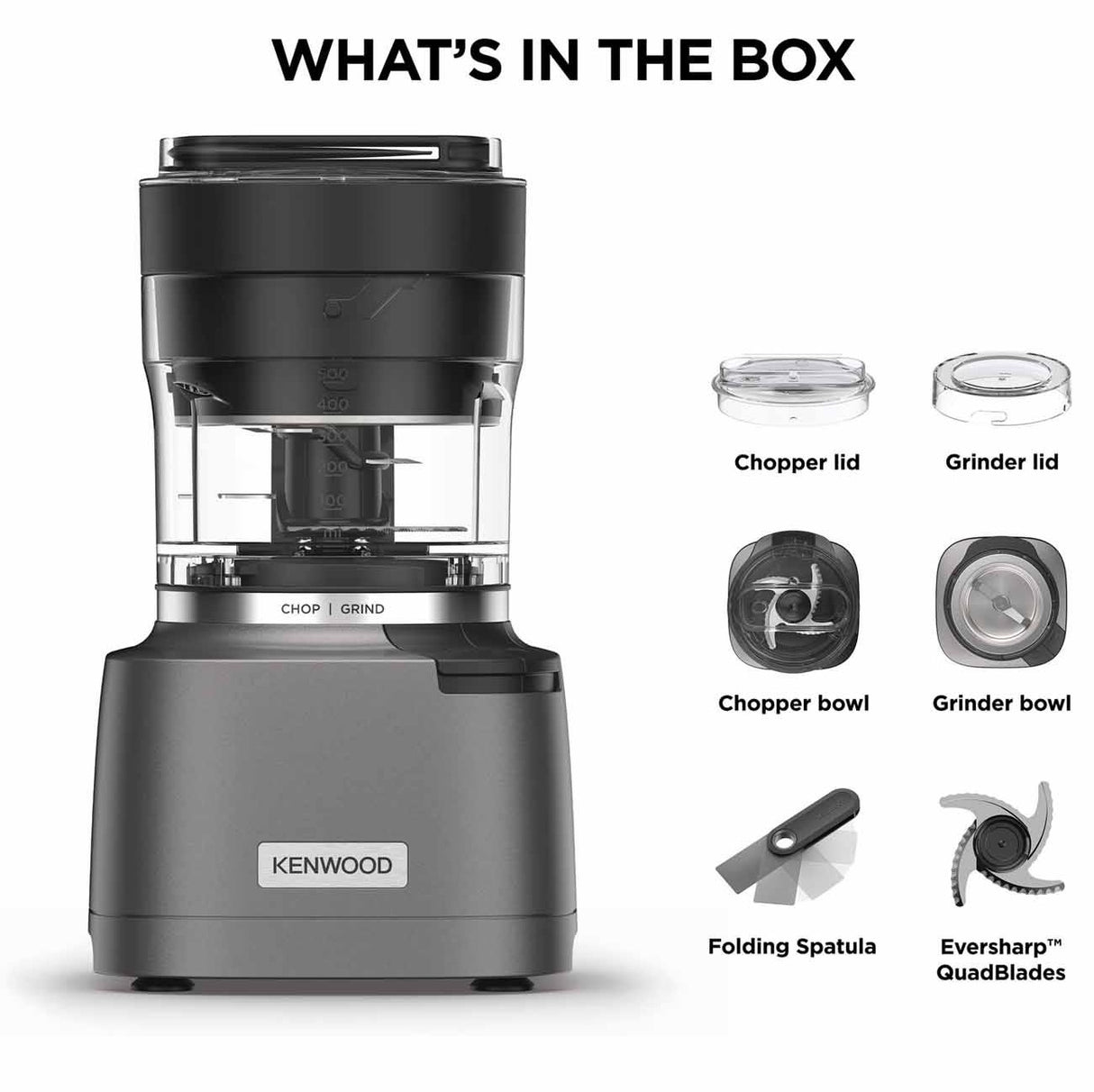 Kenwood CHP80.000SI Duo Prep 2-in-1 Chopper/Grinder 800W