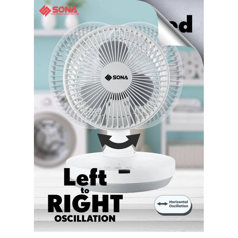 Sona STC 1322 Remote High Velocity Fan 6 Inch