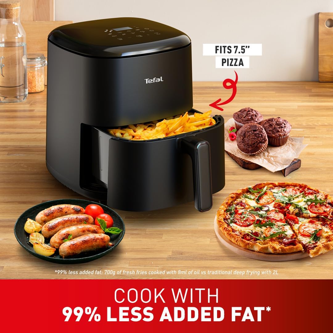 Tefal EY2458 Easy Fry Max Digital Air Fryer 5L - 10 programs, non-stick dishwasher safe basket, 70% Energy Saving