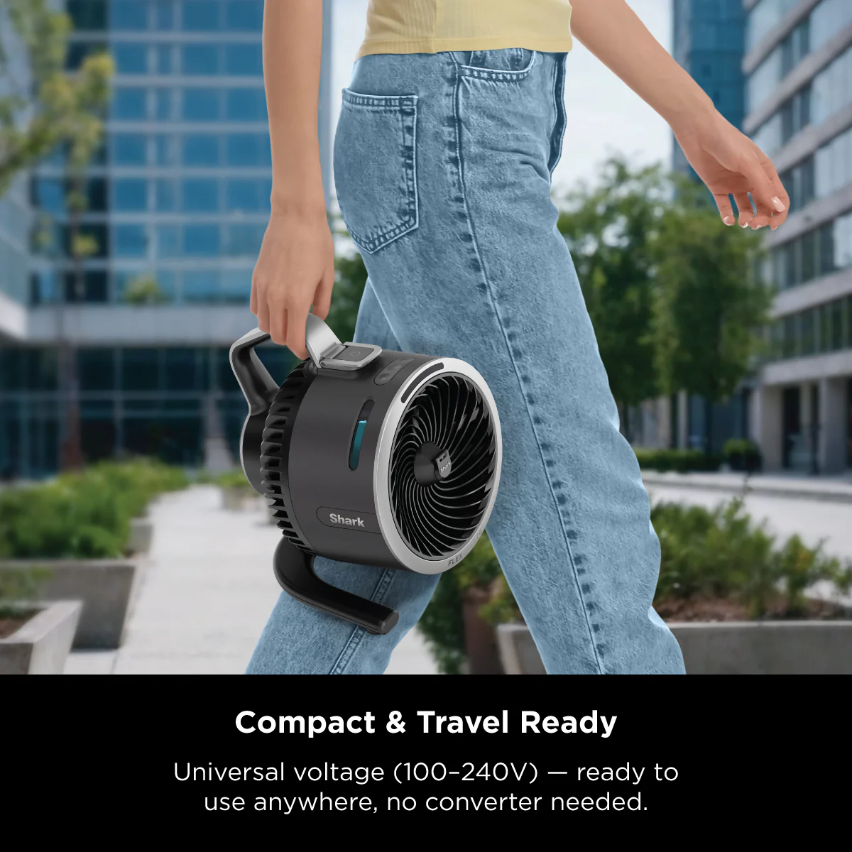 FREE NINJA THIRSTI BOTTLE Worth $59 - DW2401SM Random Color While stocks last - Shark FA050SM FlexBreeze HydroGo™ DC Portable Misting Fan - 4 Colors Available