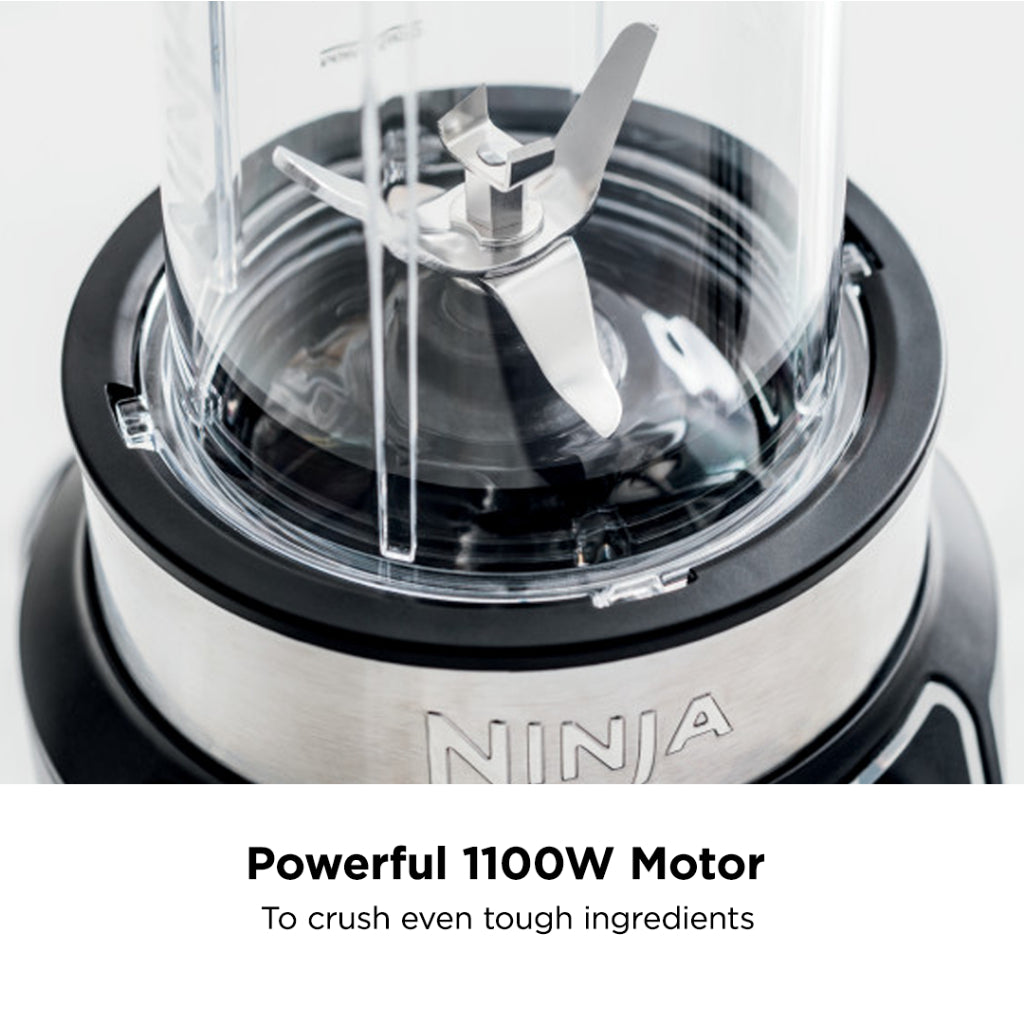 Ninja BN500 Nutri Blender Pro, Auto-iQ & Pro Extractor Blade , 3 On the Go cups, 1000W motor Crush Ice, Smoothie maker