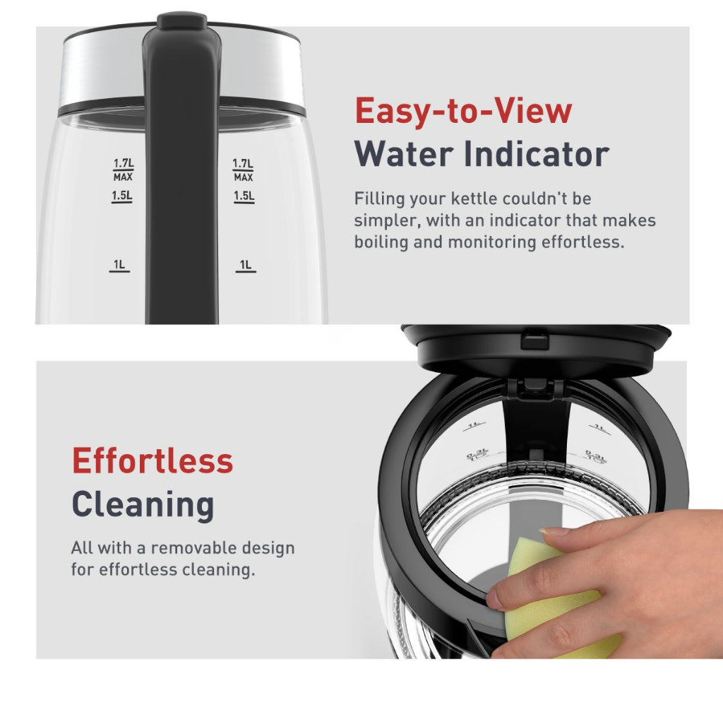 Tefal KI6058 Glass Kettle 1.7L