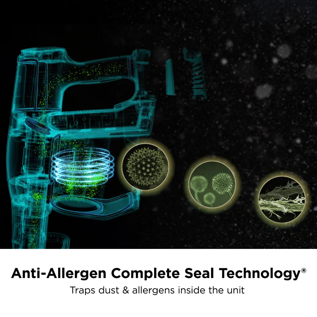 Shark IZ202 Cordless Stick Vacuum Cleaner with Anti Hair Wrap, Up To 40 mins run-time, Self cleaning brush, LED lights