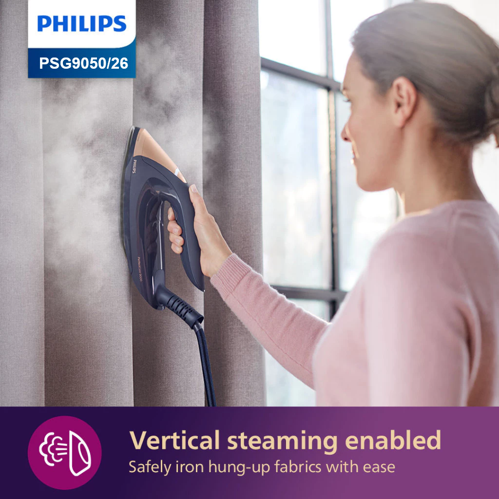 FREE Ironing Board + Philips PSG9050/26 | PSG9050 Steam Generator Iron (Perfectcare) 9000 Series 1.8L - Fabric Sensing Tech, No burns guaranteed