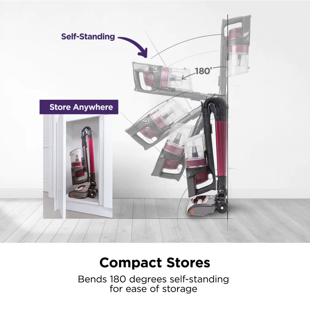 Shark IZ202 Cordless Stick Vacuum Cleaner with Anti Hair Wrap, Up To 40 mins run-time, Self cleaning brush, LED lights