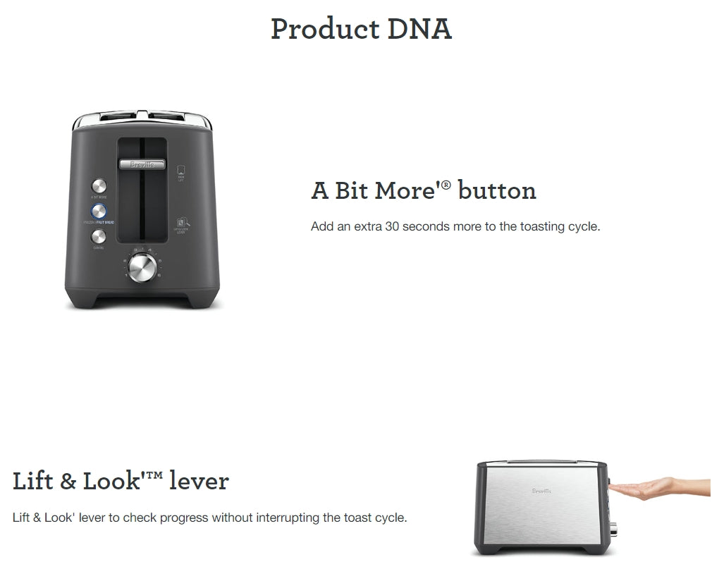 Breville BTA435 the 'A Bit More' Plus 2 Slice Toaster