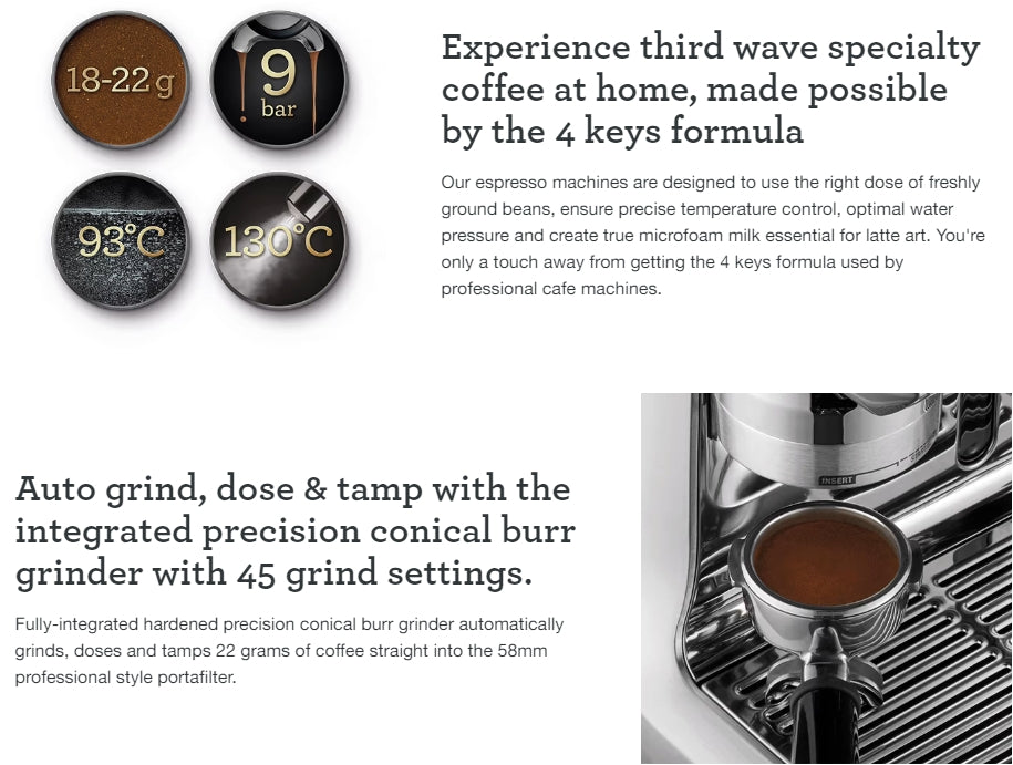 Breville BES980 | BES980BSS the Oracle Espresso Coffee Maker - 3 Pin Plug with Safety Mark, 1 Year Breville Warranty