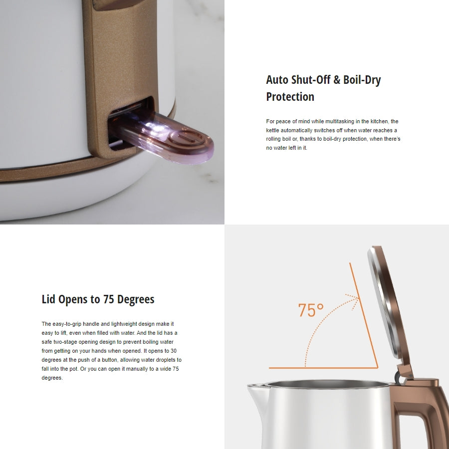 Panasonic NC-KD300WSH Stainless Steel Electric Kettle 1.5L