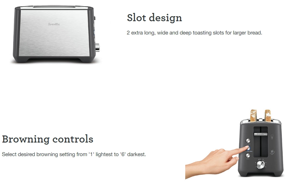 Breville BTA435 the 'A Bit More' Plus 2 Slice Toaster
