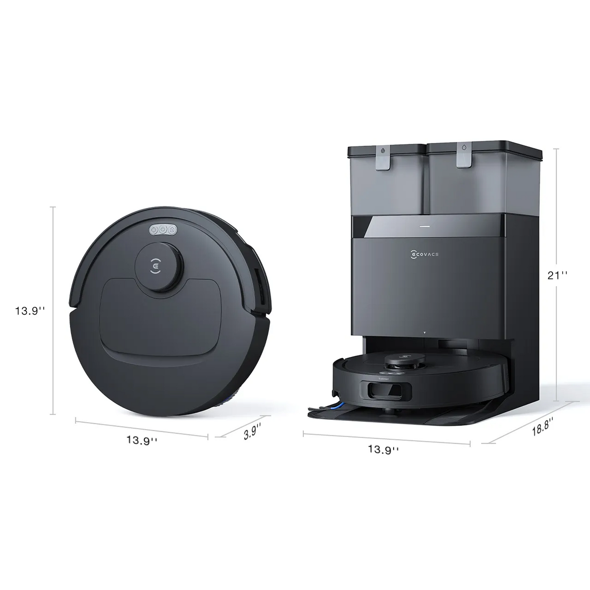 FREE 1 x Cleaning Solution + 1 x Antibacterial Buddy Kit - ECOVACS T30C MAX DLX71 Omni Robotic Vacuum Cleaner - 2 colors are available