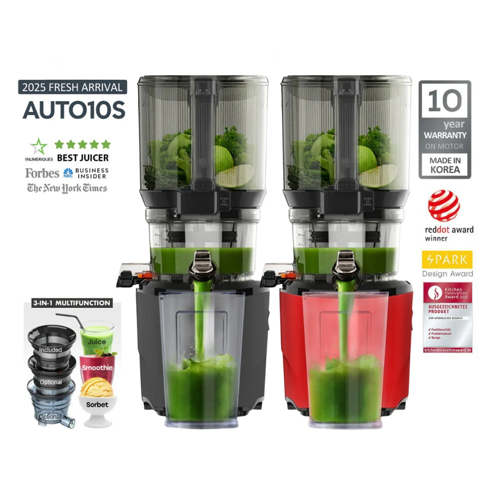Kuvings AUTO10S Hand Free Cold Pressed Slow Juicer - Made in Korea - 10 Years warranty on Motor