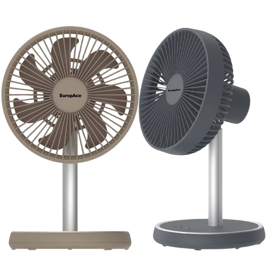 Europace EUF3753D | EUF3753DBR | EUF3753DGY Rechargeable DC Fan with Adjustable Height 7 Inch
