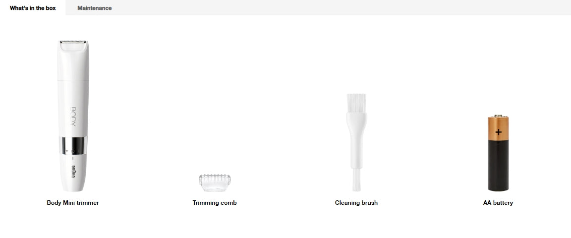 Braun BS1000 Body Mini Trimmer ,Wet & Dry With Trimming Comb