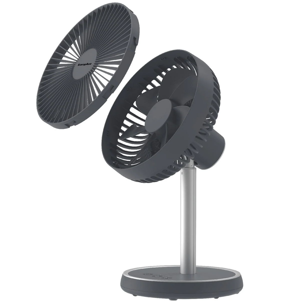 Europace EUF3753D | EUF3753DBR | EUF3753DGY Rechargeable DC Fan with Adjustable Height 7 Inch