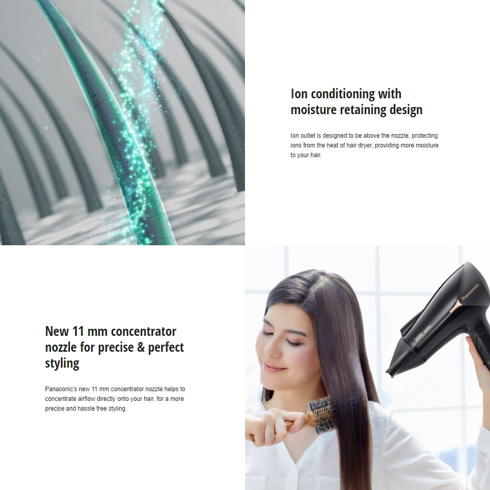 Panasonic EH-NE66-K Ionity Hair Dryer 2000W