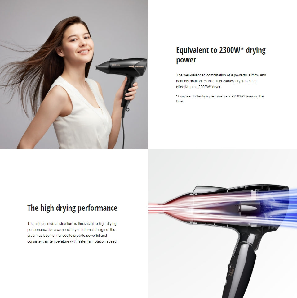 Panasonic EH-NE66-K Ionity Hair Dryer 2000W