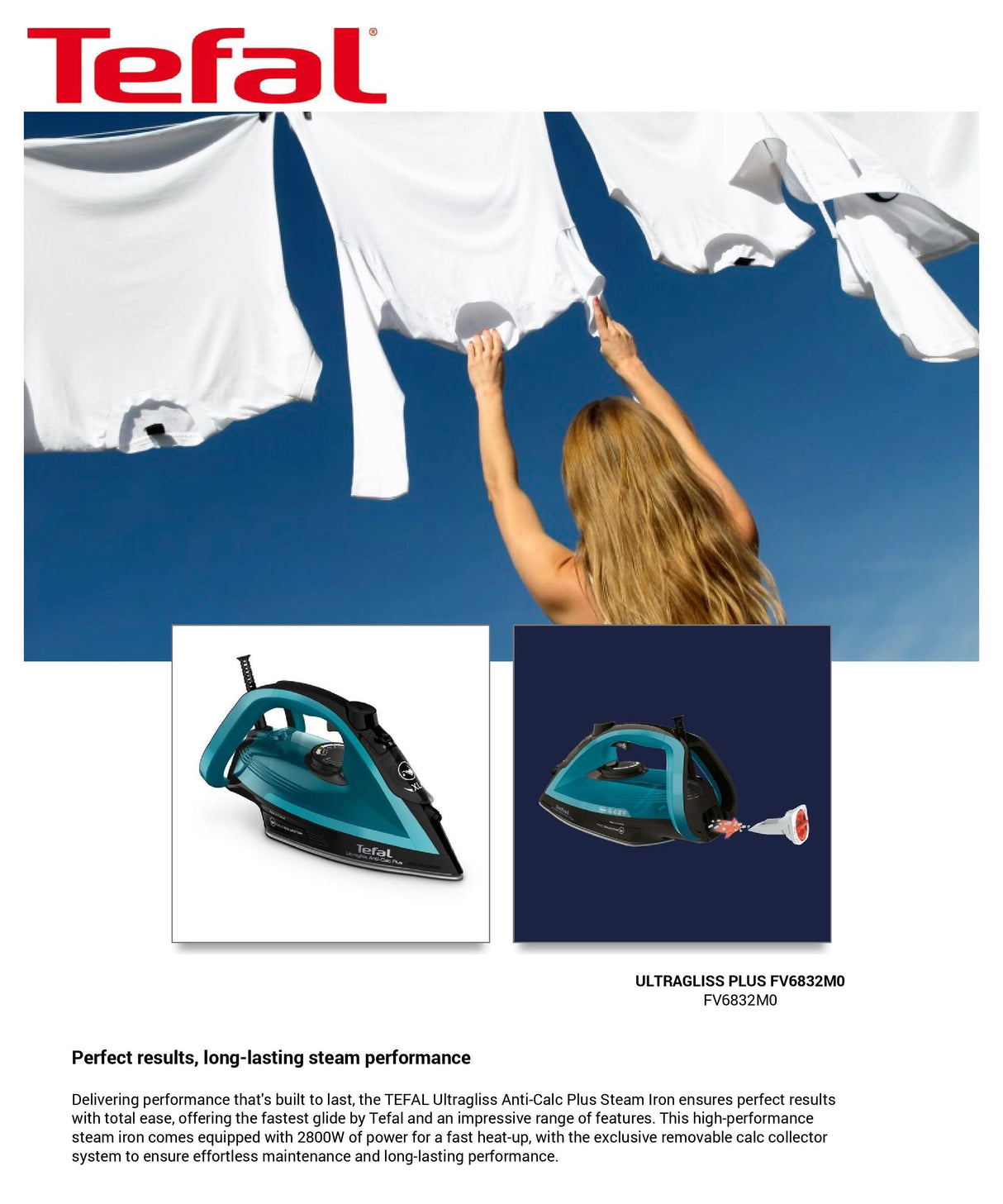 Tefal FV6832 Steam Iron Ultragliss Plus 2800W